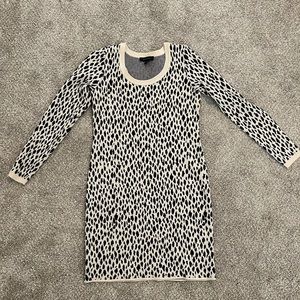 Ann Taylor leopard sweater dress